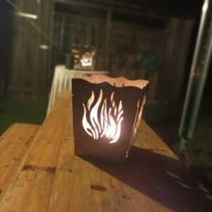 Feuerschale für Ihren Garten-, Balkon,- Biertisch aus rostfreiem Edelstahl