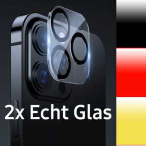 2x Kamera Schutz Glas für iPhone 15 14 13 12 11 Pro Max X Schutzglas Panzerfolie