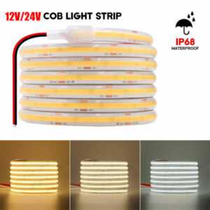 12V 24V COB LED Streifen Leiste Band Lichterkette Lichtschlauch Wasserdicht IP68