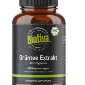 Grüntee Extrakt Bio (150 Kapseln) Biotiva (199,87 EUR/kg)