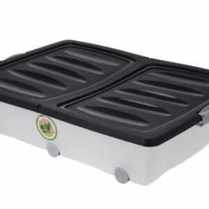 XXL Unterbett Kommode m. Rollen - 60L / schwarz - Spielzeug Aufbewahrungs Kiste