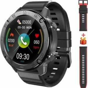 Smartwatch Herren mit Schrittzähler Pulsuhr Armbanduhr Sportuhr für Android iOS