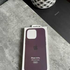 Apple Iphone 14 Pro Silikon Case Hülle MagSafe MPTK3FE/A Elderverry Neu