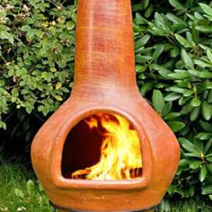 Großer original Mexico Terrassenofen Gartenkamin Aztekenofen aus Terracotta, neu
