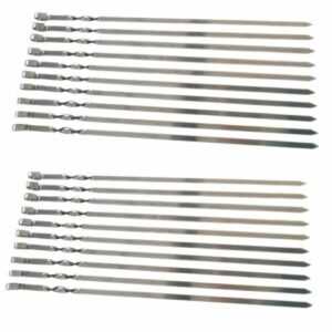 HQ 20 Grill-Spiesse Schaschlikspiesse Edelstahl 55cm 1,5 mm EDELSTAHL Mangal BBQ