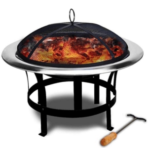 Feuerschale 75cm Edelstahl Grill Feuerkorb Feuerstelle Grillschale Funkenschutz