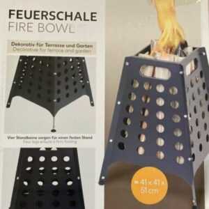 Feuerkorb  41x41x51 cm - Feuerschale Feuerstelle Garten Party Stahl