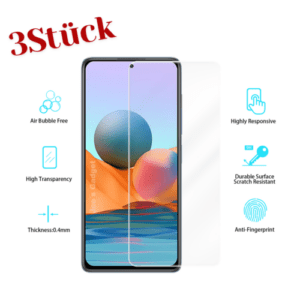 3x Panzerfolie für Xiaomi / Redmi / Note / Poco /  Displayschutz Premium Glas