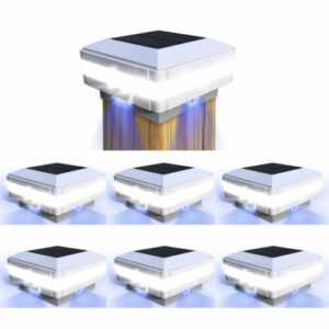 1-6er Set Solar Dachrinnenleuchten mit Lichtsensor Außenlampe Wegeleuchte Zaun