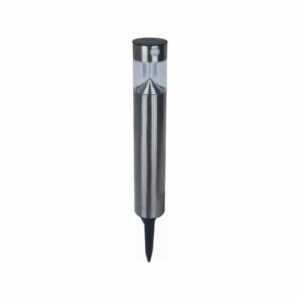 MeLiTec Solar Gartenleuchte rund/ eckig mit Bewegungsmelder, Edelstahl silber