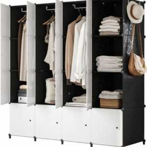 Kleiderschrank Tragbare Garderobe Schrank System Modular Kleidung 16 Würfel B215
