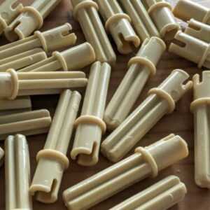 LEGO Technik - 20 Stk. Achs Pins Beige - Länge 3 Noppen mit Achse 2 Noppen 18651