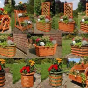 Blumenkübel Pflanzkübel Blumentreppe Blumenleiter Pflanztreppe Blumenkasten Holz