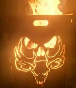 Feuerkorb Skull Feuerschale Feuerstelle Gartenfeuer  kombinierbar