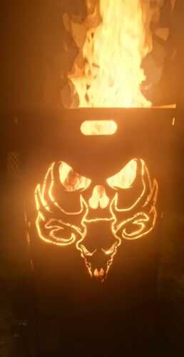 Feuerkorb Skull Feuerschale Feuerstelle Gartenfeuer  kombinierbar