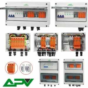 0% MwSt. SOLAR ANSCHLUSSKASTEN ÜBERSPANNUNGSSCHUTZ PV T2/T1+T2 AC/DC 1/2-STRINGS