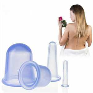 Silikon-Massage-Vakuumbecher Anti-Cellulite-Schröpfen-Körper-Gesichts-Cup-Set