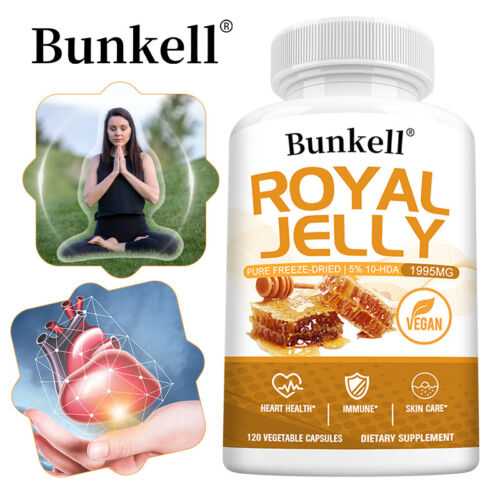 Gelée Royale 570mg–Entzündungshemmend,Hautgesund,Immunstärkend-30/60/120 Kapseln