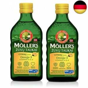 Möller's Omega-3 Lebertran Zitrone (250ml) - 2-Pack