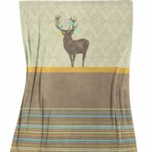 Fleuresse Microfaser-Flausch-Decke Kuscheldecke 150x200 cm Hirsch