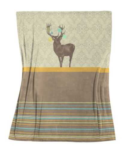 Fleuresse Microfaser-Flausch-Decke Kuscheldecke 150x200 cm Hirsch