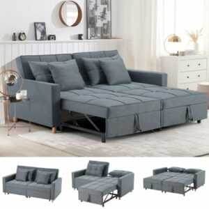 YODOLLA 3-in-1-Schlafsessel,Schlafsofa mit verstellbarer Rückenlehne,Doppelbett