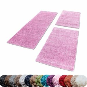 Bettumrandung Teppich Shaggy Schlafzimmer Läuferset Hochflor Langflor 3 Tlg