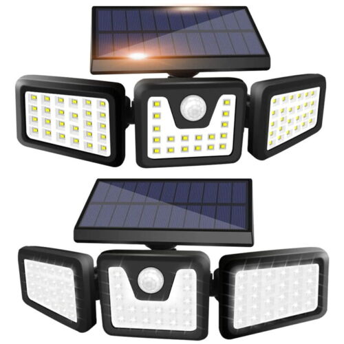 1/2xLED Solarleuchte Fluter mit Bewegungsmelder Solarlampe Außen Garten Strahler