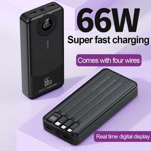 Power Bank 30000mAh Tragbar Powerbank Externer Batterie Ladegerät für alle Handy