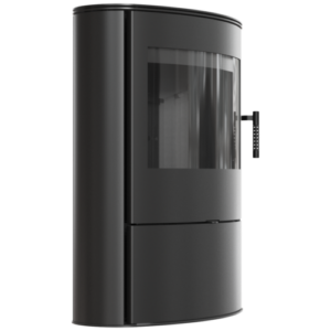 Kratki Kaminofen aus stahl AB/S/2/ROLLO Ø 150 10 kW schwarz BImSchV 2 Ökodesign