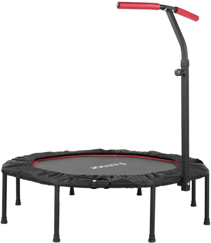 Ø128cm Fitnesstrampolin Mini Trampolin Griff Gummiseil Federung Sport 150kg