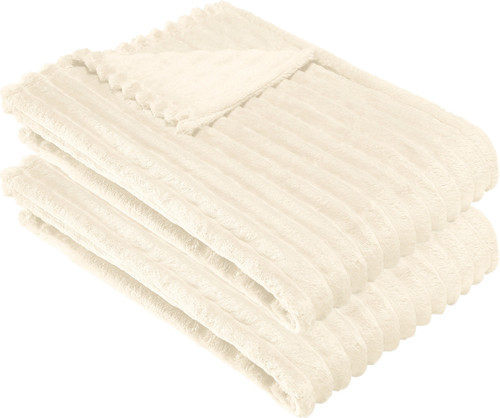 HSE24 EDELZEIT Kaninchenfell Optik Kuschel Wende Decke  150x200cm