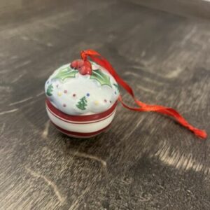 VILLEROY & BOCH Winter Bakery Cakepop Dekoanhänger mit roten Streifen - selten!
