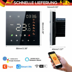 WiFi Thermostat Digital LCD Touchscreen WLAN Raumthermostat Fußbodenheizung