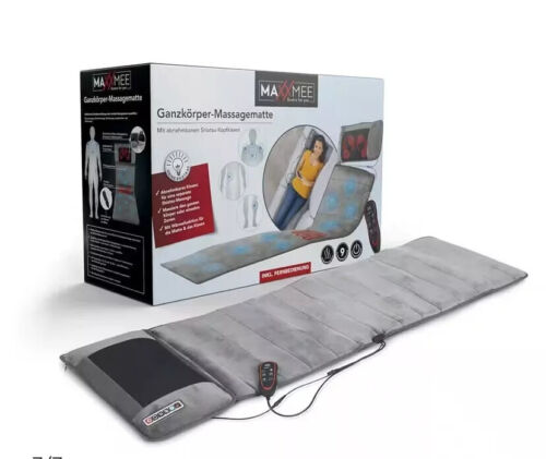 MAXXMEE Ganzkörper-Massagematte mit Shiatsu-Kopfkissen und Wärmefunktion