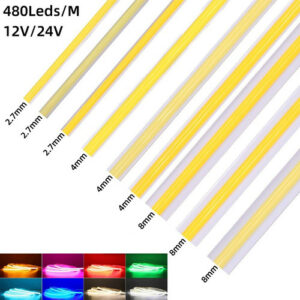 220V COB LED Streifen 240LEDs/m Lichtband Selbstklebend Lichterkette Wasserdicht