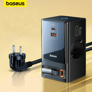 Baseus 65W Ladegerät 5in1 Steckdose Multiple USB Ladestation Schnellladegerät