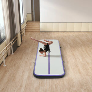 Air Turnmatte 3M×1M×10CM lila Gymnastikmatte Tumbling aufblasbar Elektropumpe