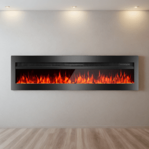 60" Elektrokamin Wandkamin Kaminheizung Elektrischer Flammeneffekt 1800W