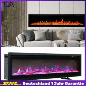TWA® Elektro Kamine Remote Control Kamin 50/60Zoll 1800W Wandkamin LED 3D Flamme