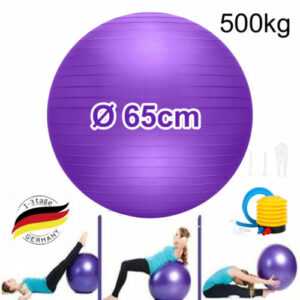 Gymnastikball 65cm Sitzball Fitness Gymnastik Pilates Sitz Ball Pezziball +Pumpe