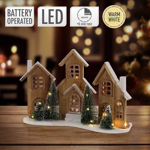 Weihnachtsdorf Haus Tischdeko Weihnachtsgeschenk Wohndeko ~G