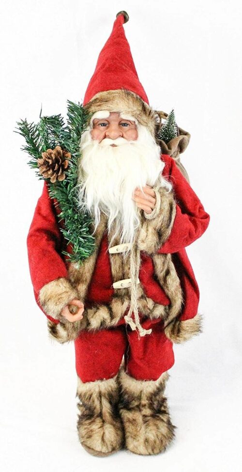Weihnachtsmann 90cm Deko Nikolaus Santa Claus 3 Verschiedene Modelle