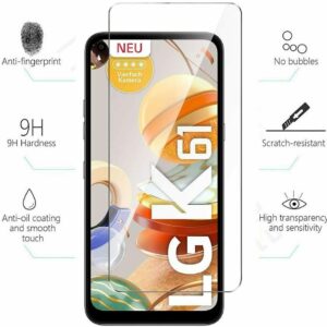Schutzglas Glasfolie für LG K61 Display Schutz Folie Panzerfolie Full Screen 9H