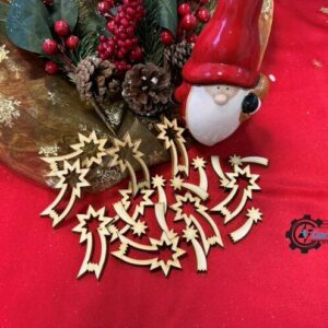 20 Deko Sternschnuppe aus Holz / Weihnachtsdeko / Tischdeko / Sperrholz