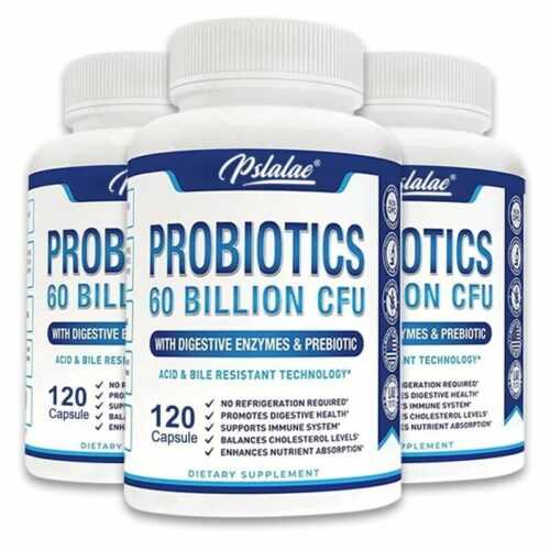 Probiotika 60 Milliarden KBE - Verdauungsenzyme, präbiotisch, für