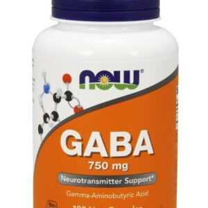 Now Foods GABA 750 mg 100 Vegetabilische Kapseln