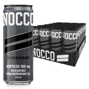 24 Dosen | NOCCO BCAA DRINK - Ramonade | 105mg Koffein | Zuckerfrei