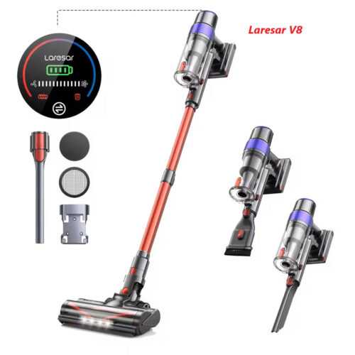 LARESAR V8 Handstaubsauger Akku- Staubsauger Elite Dyson Alternative 60 Min Akku