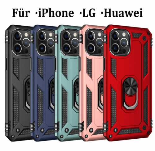 Outdoor Ring Anti-Fall Handy Hülle iPhone 13 LG Huawei Mate Nova Y P smart